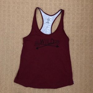 Maroon Sleeveless ‘Wild’ Top size L